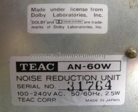 Noise Reduction Unit AN-60W; TEAC; Tokyo (ID = 1235712) Misc