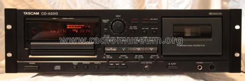 Tascam Compact Disc Player/Reverse Cassette Deck CD-A500; TEAC; Tokyo (ID = 2016507) Sonido-V
