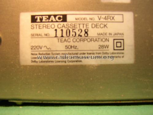 V-4RX; TEAC; Tokyo (ID = 844903) Enrég.-R