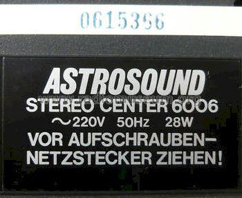 Astrosound Stereo Center 6006; TEC Dieter Beer; (ID = 829392) Radio