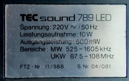 Sound 2 Band Uhrenradio 789 LED; TEC Dieter Beer; (ID = 3031459) Radio