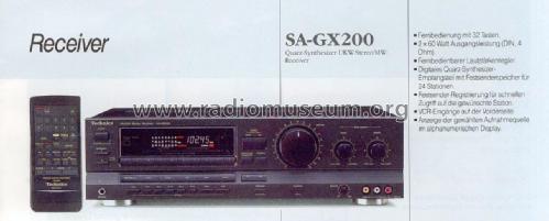 AM/FM Stereo Receiver SA-GX200; Technics brand (ID = 1901727) Radio