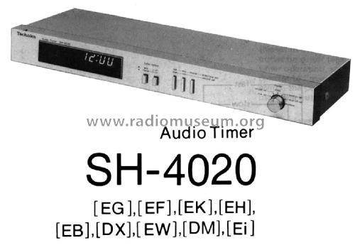 Audio Timer SH-4020; Technics brand (ID = 2067528) Divers