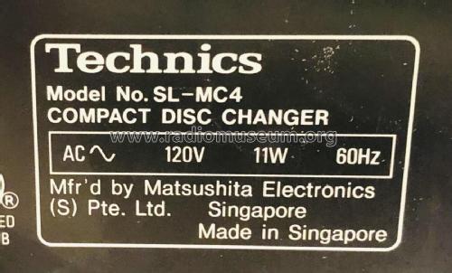 Compact Disc Changer SL-MC4; Technics brand (ID = 2815635) Ton-Bild