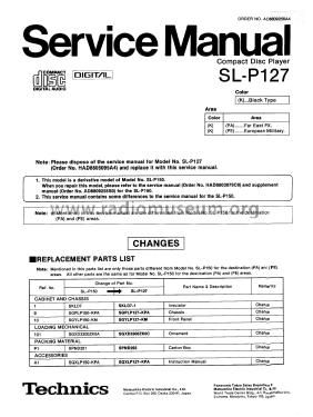 Compact Disc Player SL-P127; Technics brand (ID = 2815620) Reg-Riprod