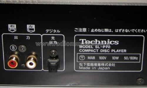 Compact Disc Player SL-P70; Technics brand (ID = 2497731) Reg-Riprod