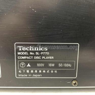 Compact Disc Player SL-P770; Technics brand (ID = 2815711) Sonido-V