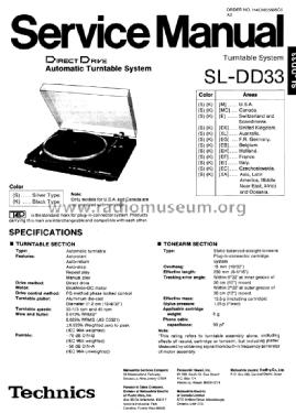 Direct Drive Automatic Turntable System SL-DD33; Technics brand (ID = 1672904) R-Player