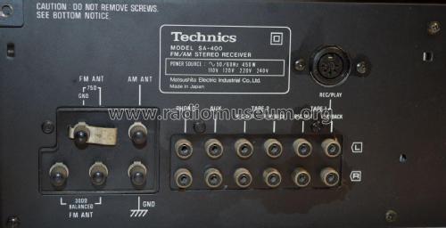 FM/AM Stereo Receiver SA-400; Technics brand (ID = 1920939) Radio