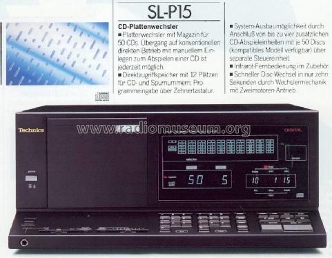 Multi Compact Disc Player SL-P15; Technics brand (ID = 670057) R-Player