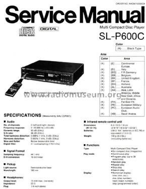 Multi Compact Disc Player SL-P600C; Technics brand (ID = 2040212) R-Player