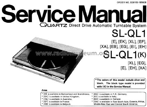 Quartz Direct Drive Automatic Turntable System SL-QL1; Technics brand (ID = 1673146) Reg-Riprod