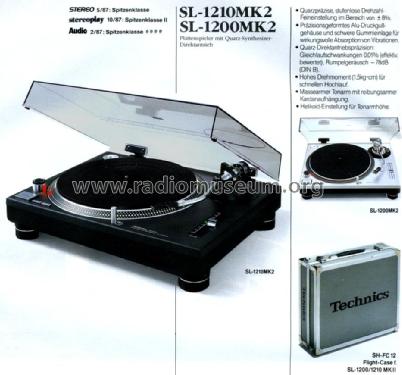 Quartz Direct Drive Turntable System SL-1200 MK2; Technics brand (ID = 2086412) R-Player