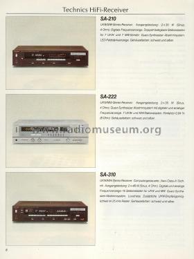 Quartz Synthesizer Digital FM/AM SA-210; Technics brand (ID = 2101720) Radio