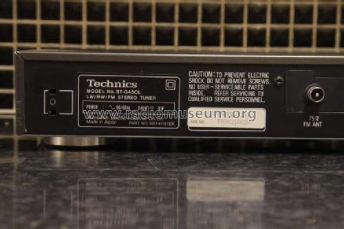 Quartz Synthesizer LW/AM/FM Stereo Tuner ST-G450L; Technics brand (ID = 1689503) Radio