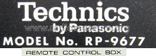 Remote Control Box RP-9677; Technics brand (ID = 531291) Misc