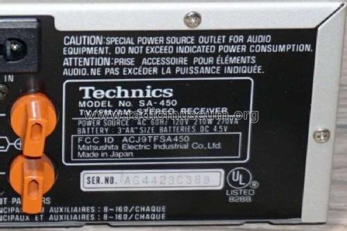 SA-450; Technics brand (ID = 2332679) Radio