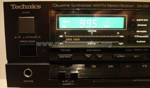 Quartz Synthesizer AM/FM Stereo Receiver SA-590; Technics brand (ID = 2422791) Radio