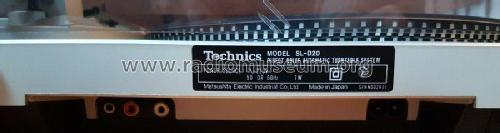 SL-D20; Technics brand (ID = 2593481) R-Player