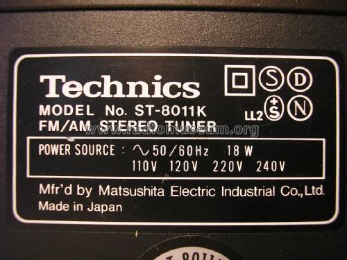 FM/AM Stereo Tuner ST-8011K-E; Technics brand (ID = 1979379) Radio