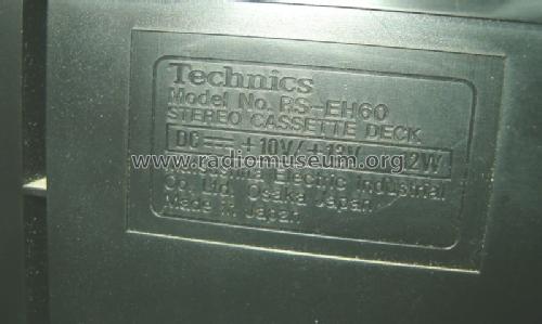 Stereo Cassette Deck RS-EH60; Technics brand (ID = 1717405) R-Player