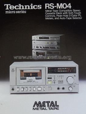 Stereo Cassette Deck RS-M04; Technics brand (ID = 2806496) R-Player