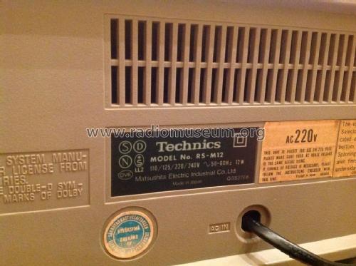 Stereo Cassette Deck RS-M12; Technics brand (ID = 1552742) R-Player