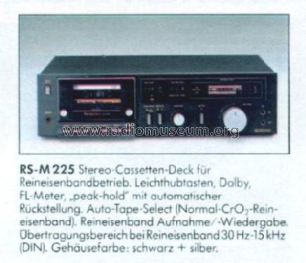 Stereo Cassette Deck RS-M225; Technics brand (ID = 659848) R-Player