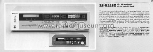 Stereo Cassette Deck RS-M228X; Technics brand (ID = 3011485) R-Player