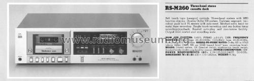 Stereo Cassette Deck RS-M260; Technics brand (ID = 3011506) R-Player