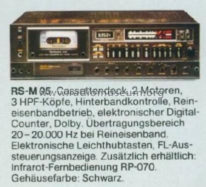 Stereo Cassette Deck RS-M95; Technics brand (ID = 660382) R-Player
