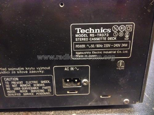 Stereo Cassette Deck RS-TR 373; Technics brand (ID = 2033942) Enrég.-R