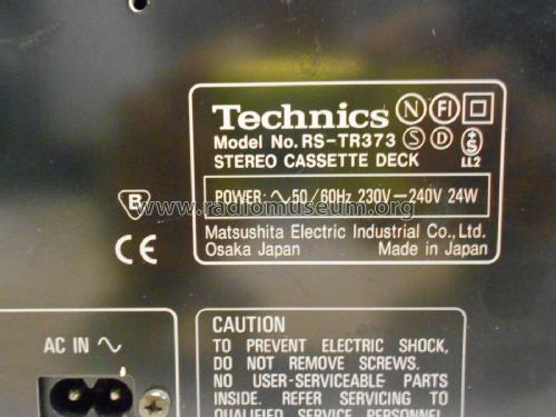 Stereo Cassette Deck RS-TR 373; Technics brand (ID = 2264483) Reg-Riprod