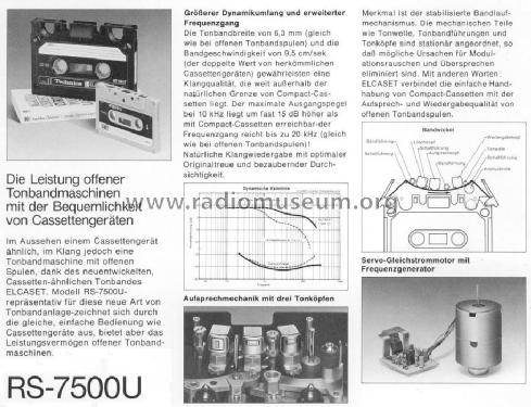 Stereo Elcaset Deck RS-7500U; Technics brand (ID = 700938) R-Player