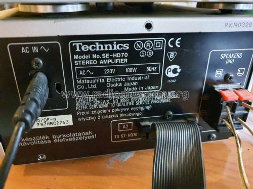 Stereo Integrated Amplifier SE-HD70; Technics brand (ID = 3018705) Ampl/Mixer