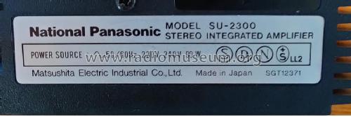 Stereo Integrated Amplifier SU-2300; Technics brand (ID = 2879624) Ampl/Mixer