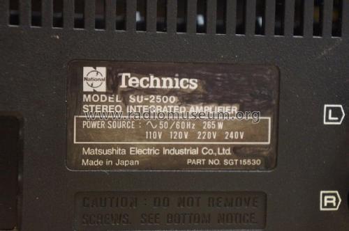 Stereo Integrated Amplifier SU-2500; Technics brand (ID = 2319833) Ampl/Mixer