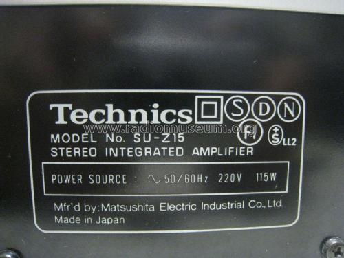 Stereo Integrated Amplifier SU-Z15; Technics brand (ID = 2120345) Ampl/Mixer