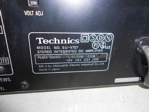 Stereo Integrated DC Amplifier SU-V707; Technics brand (ID = 2380181) Ampl/Mixer