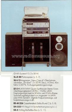 Stereo Integrated DC Amplifier SU-V3 Ampl/Mixer Technics brand 