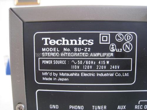 Stereo Integrated Amplifier SU-Z2; Technics brand (ID = 2018211) Ampl/Mixer