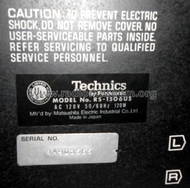 Technics - 4 Track 1506 RS-1506US; Technics brand (ID = 1853075) Reg-Riprod