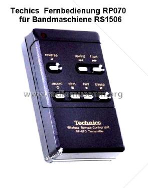 Stereo Tape Deck RS-1506 ; Technics brand (ID = 947838) Reg-Riprod