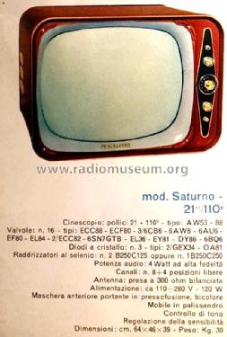 Saturno 21'/110°; Tedas Film, Soc. di (ID = 2964903) Television