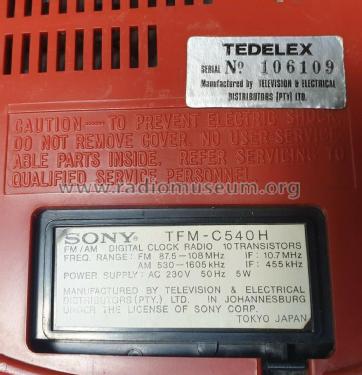 Sony Solid State Digimatic TFM-C540H; Tedelex, (ID = 2762945) Radio