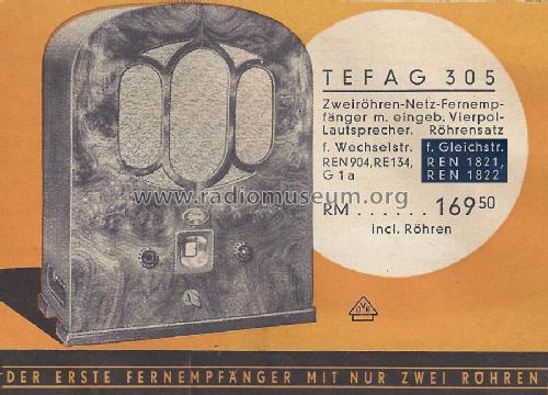 305G; Tefag; Telephon (ID = 1643145) Radio