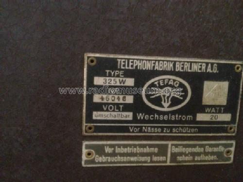 325W; Tefag; Telephon (ID = 1454859) Radio