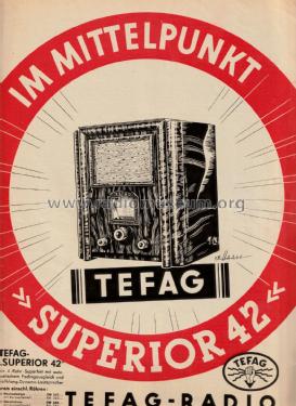 Superior 42KW; Tefag; Telephon (ID = 3105156) Radio