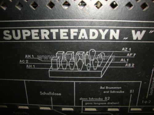 Supertefadyn W; Tefag; Telephon (ID = 1145163) Radio