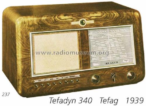 Tefadyn 340W/II; Tefag; Telephon (ID = 1065) Radio